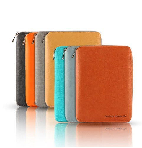 Classic Leather Zipper Binder Agenda Planner