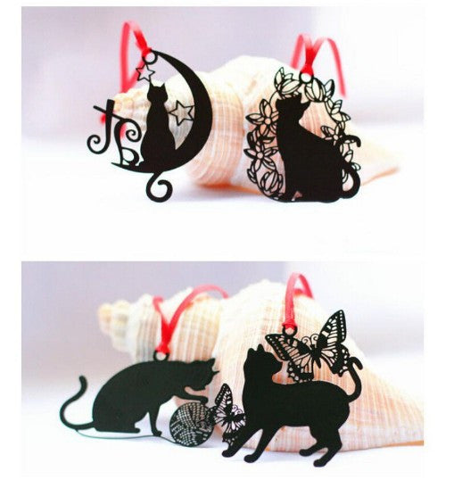 Black Cat Metal Bookmark for Book